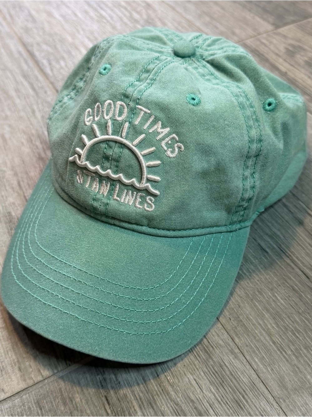 Good Times & Tan Lines Unisex Teal Unbranded Baseball Cap Adjustable OS